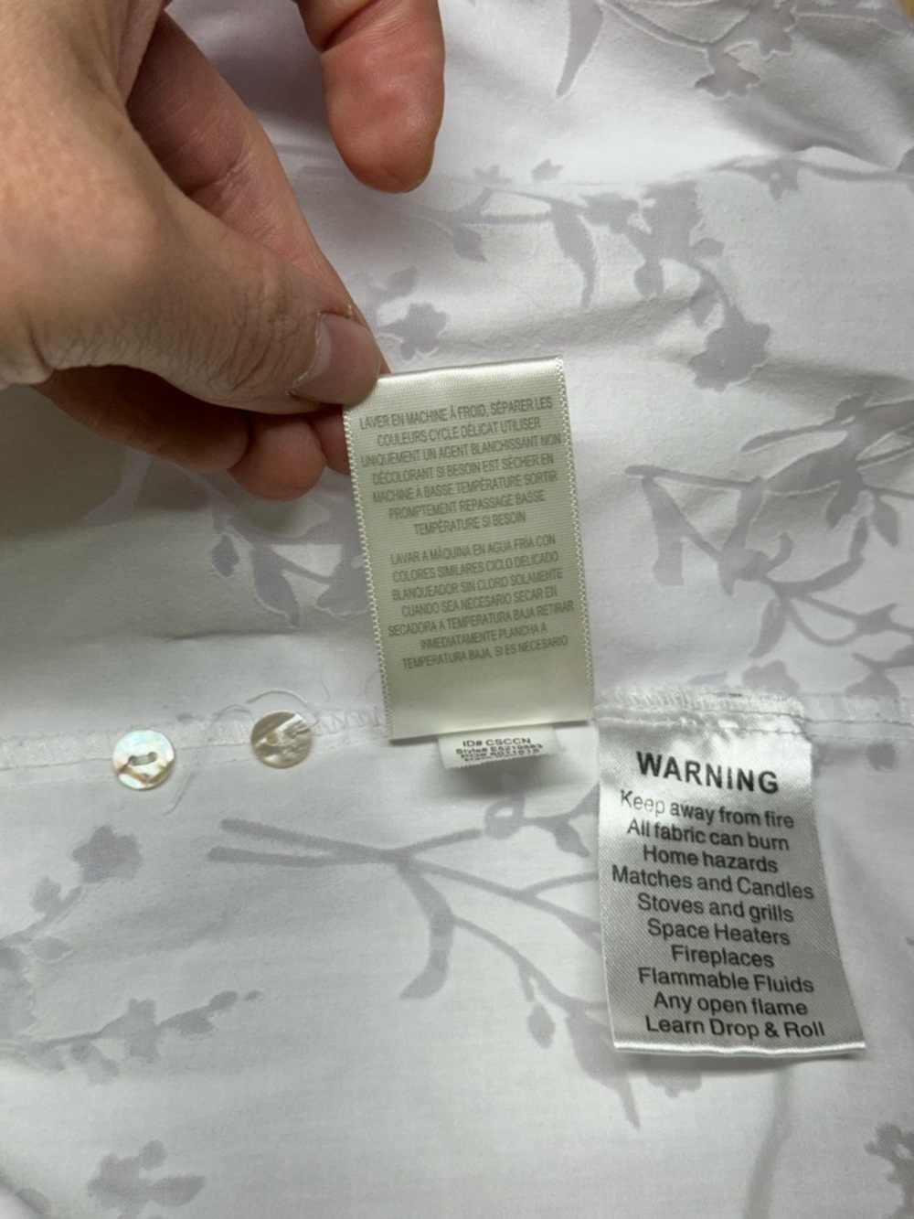Eileen West Nightgown Medium White Cotton Floral Sleeveless Lace Trim Sleepwear - Picture 12 of 16